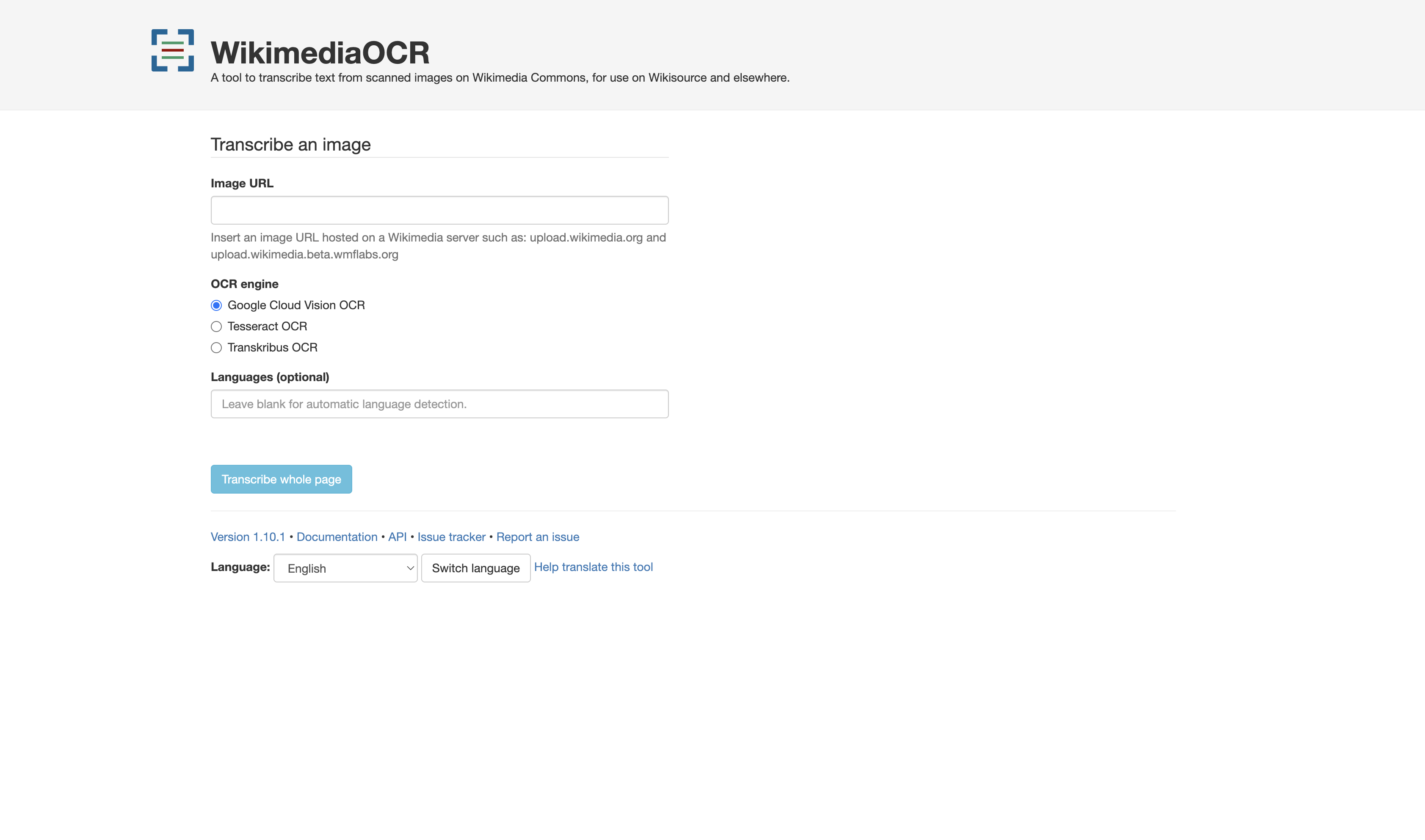 Wikimedia OCR screenshot